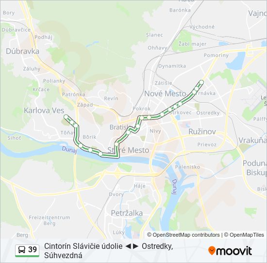 39 bus Line Map