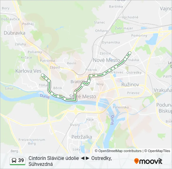 39 Bus Line Map