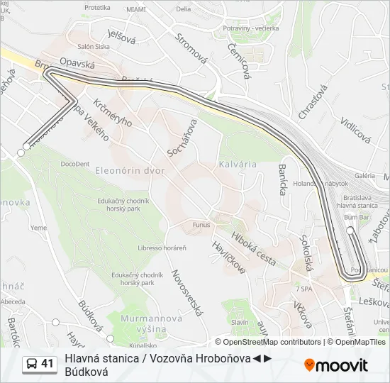 41 Bus Line Map