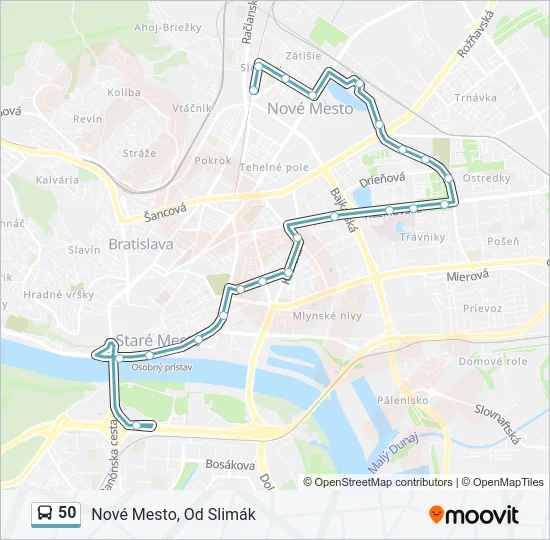 50 Bus Line Map
