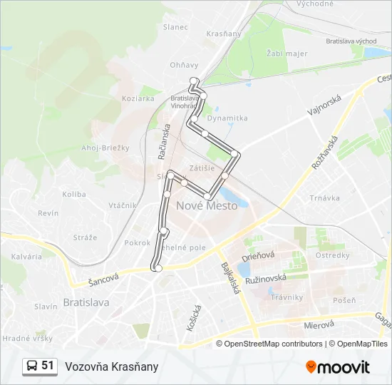 51 Bus Line Map