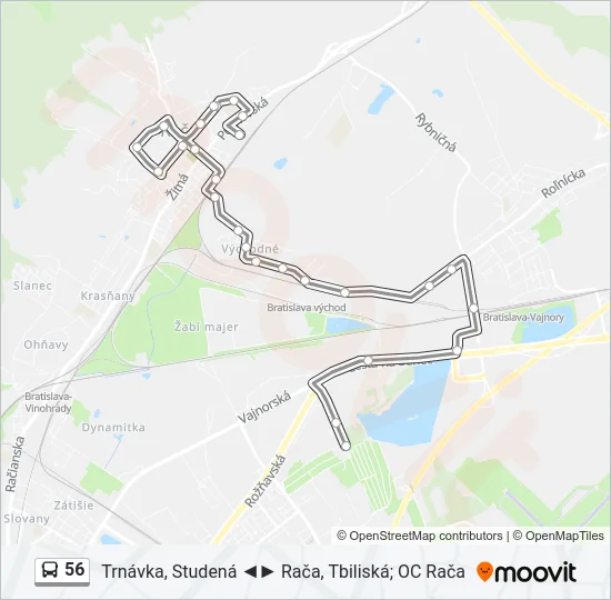 56 Bus Line Map