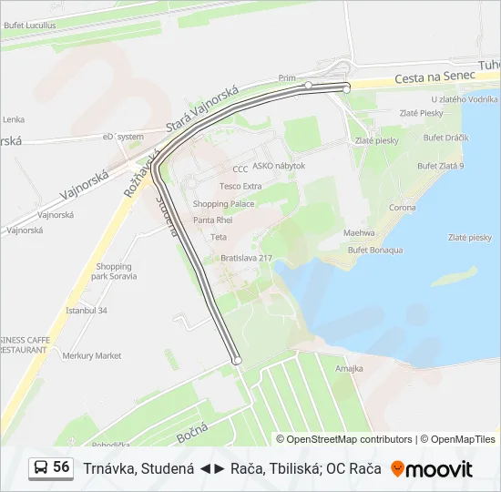 56 Bus Line Map