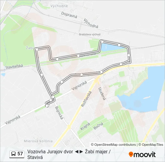 57 Bus Line Map