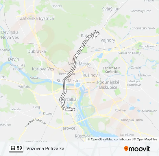 59 Bus Line Map
