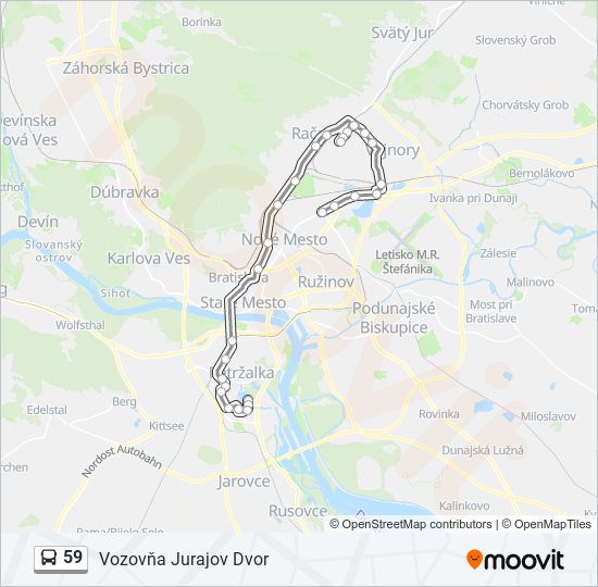 59 bus Line Map