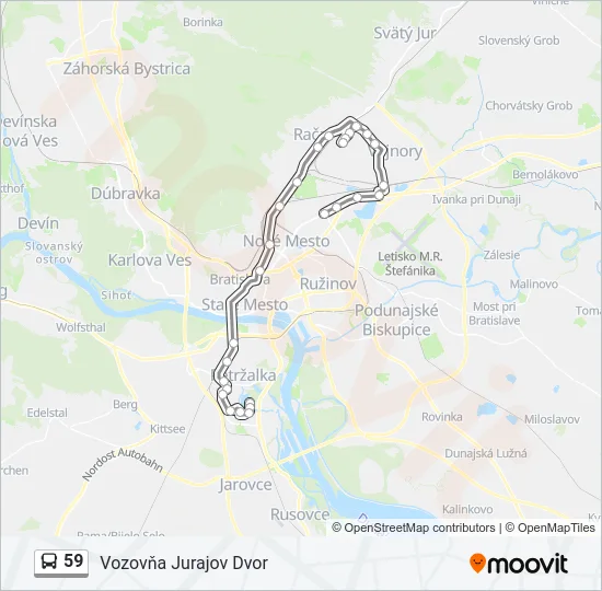 59 Bus Line Map