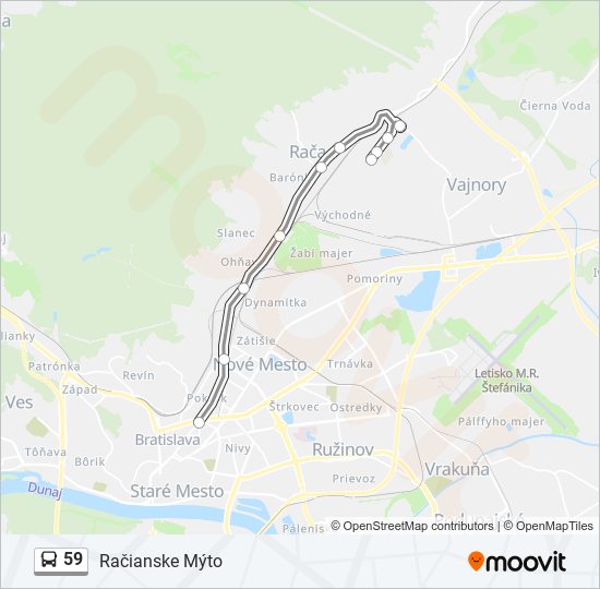 59 bus Line Map