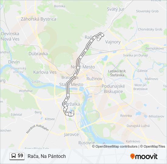 59 bus Line Map