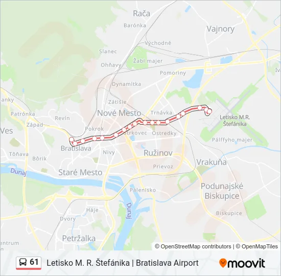 61 Bus Line Map