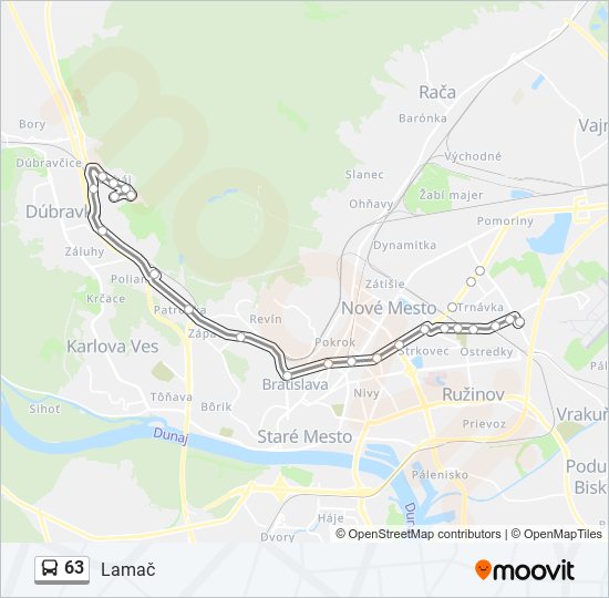 63 bus Line Map