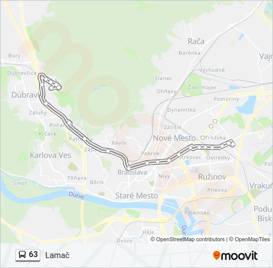 63 Bus Line Map