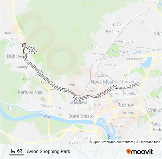 63 Bus Line Map