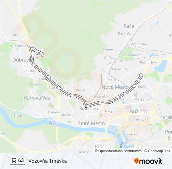 63 bus Line Map