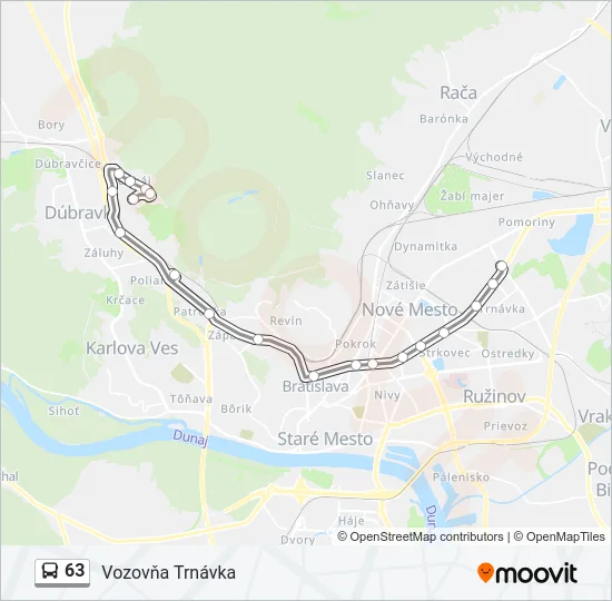 63 Bus Line Map