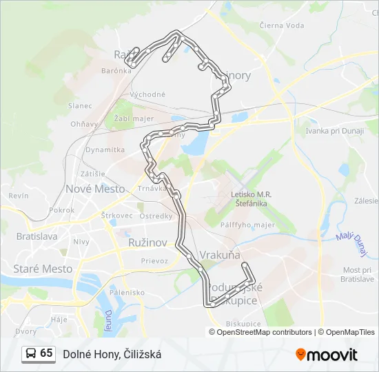 65 Bus Line Map