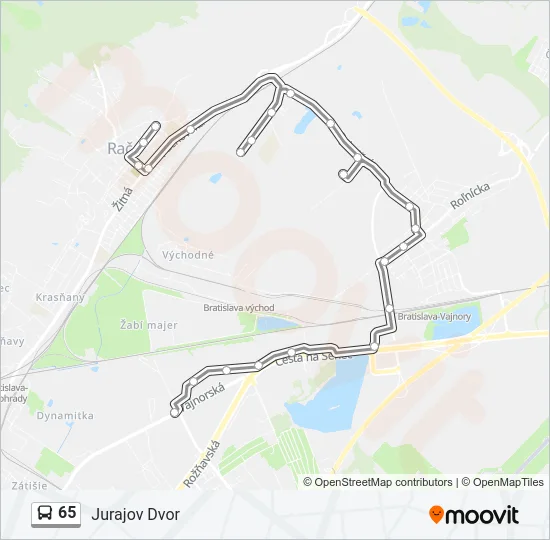 65 Bus Line Map