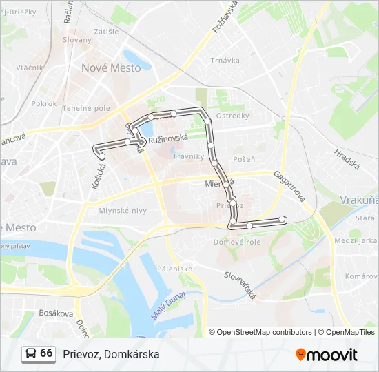 66 Bus Line Map