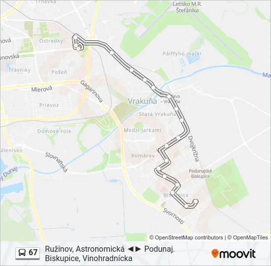 67 Bus Line Map