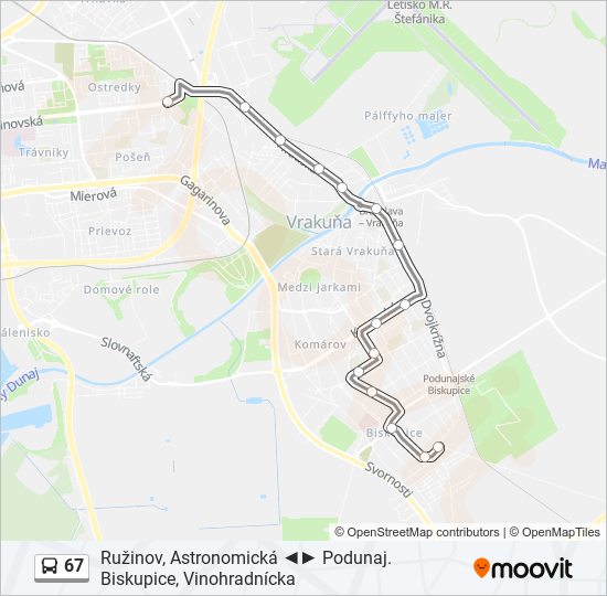 67 bus Line Map