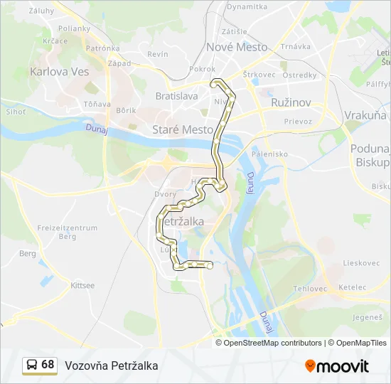 68 Bus Line Map