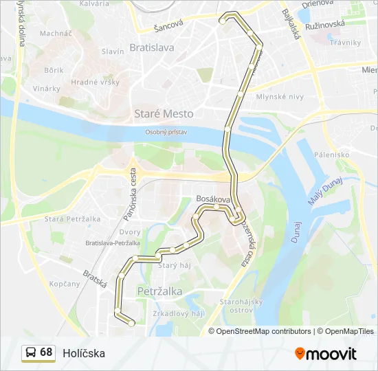 68 Bus Line Map