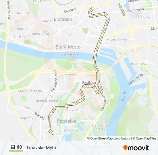 68 Bus Line Map