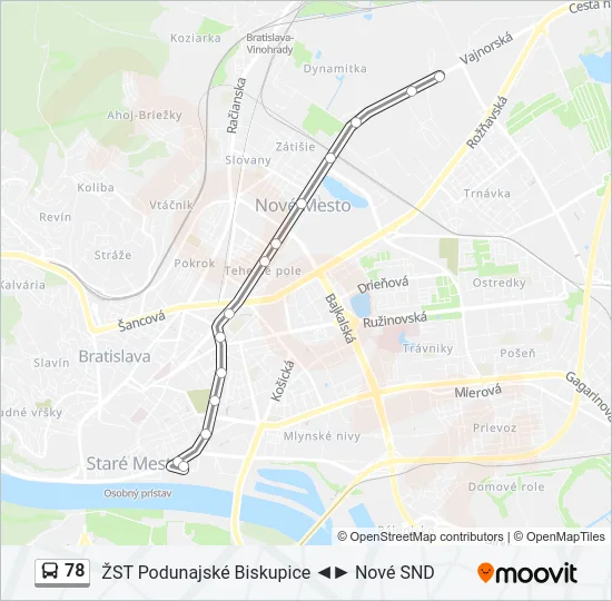 78 Bus Line Map