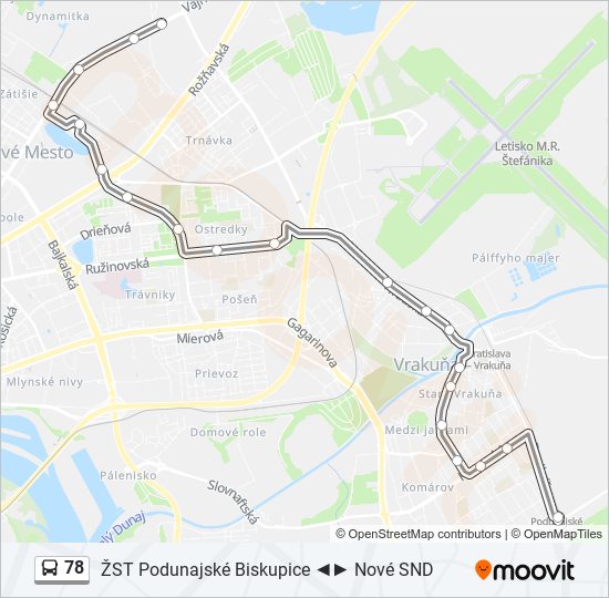 78 bus Line Map