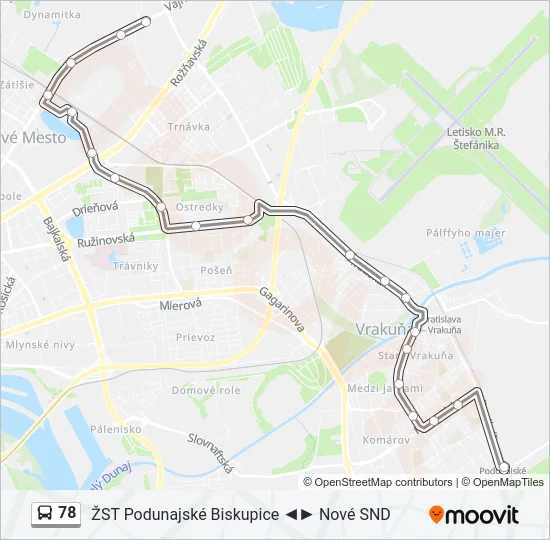 78 Bus Line Map