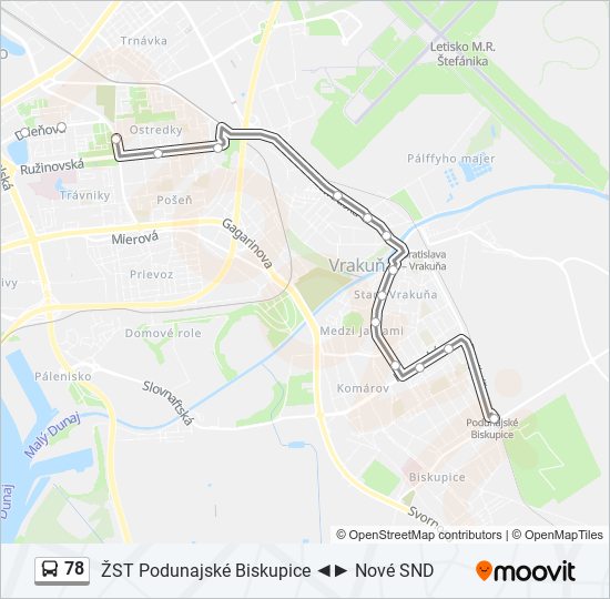 78 bus Line Map