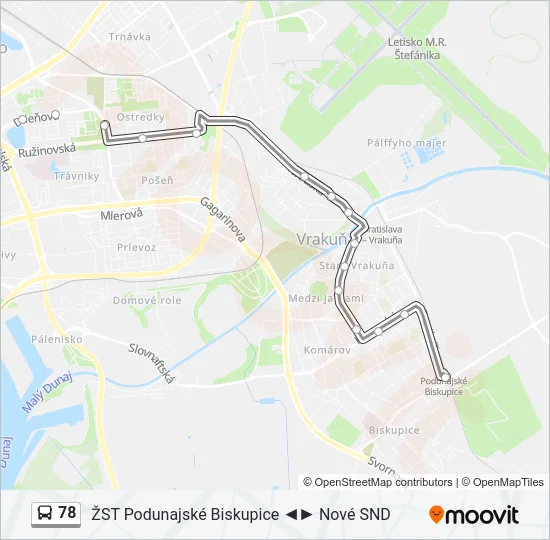 78 Bus Line Map