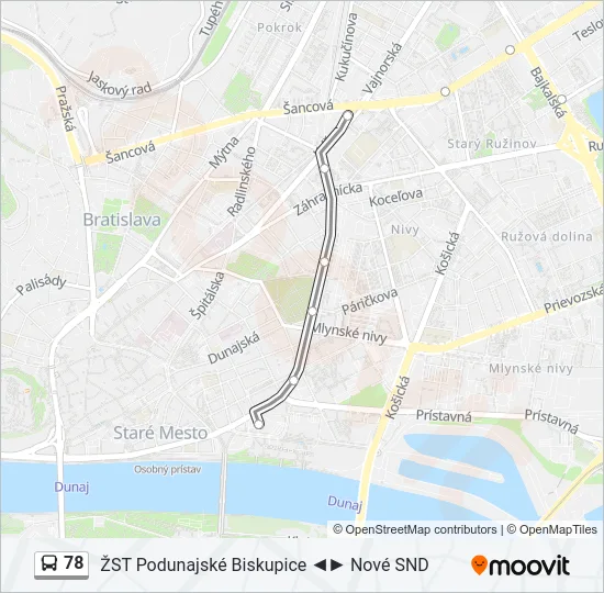 78 Bus Line Map