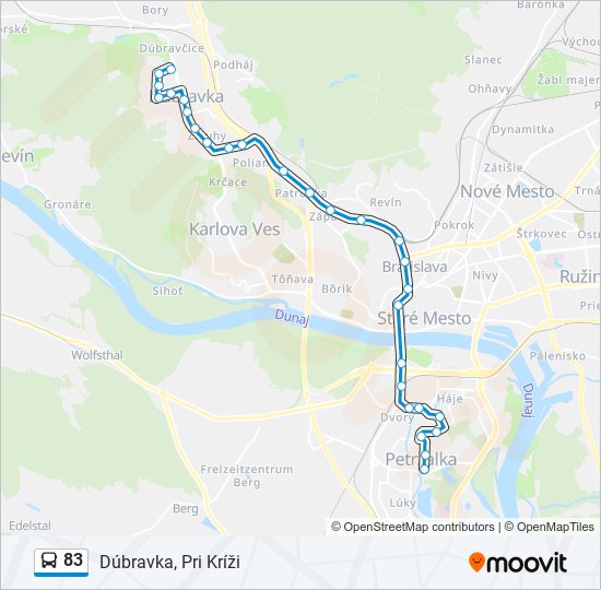 83 bus Line Map