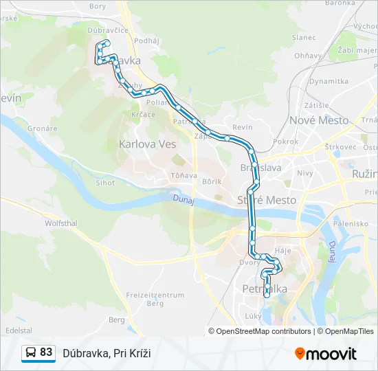 83 Bus Line Map
