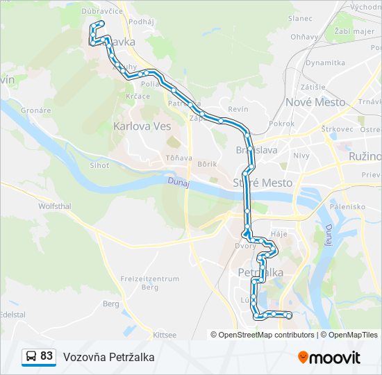 83 bus Line Map