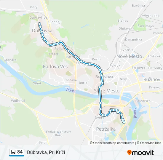 84 Bus Line Map