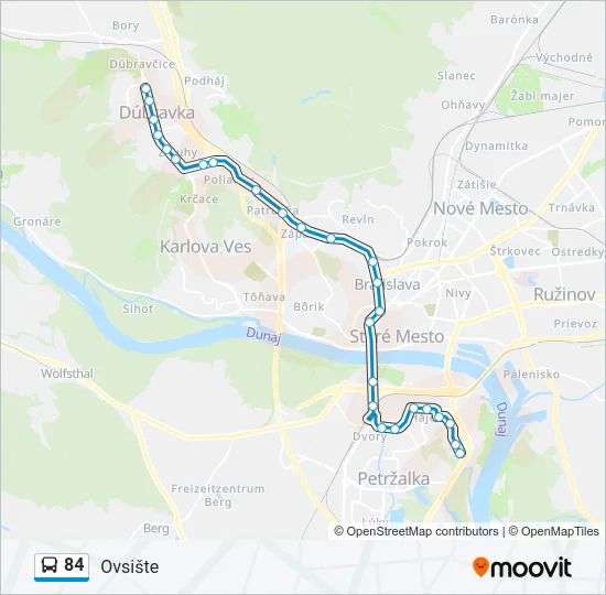 84 Bus Line Map