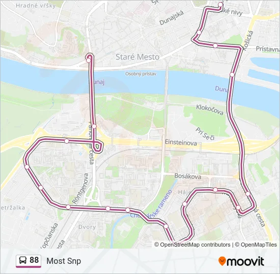 88 Bus Line Map