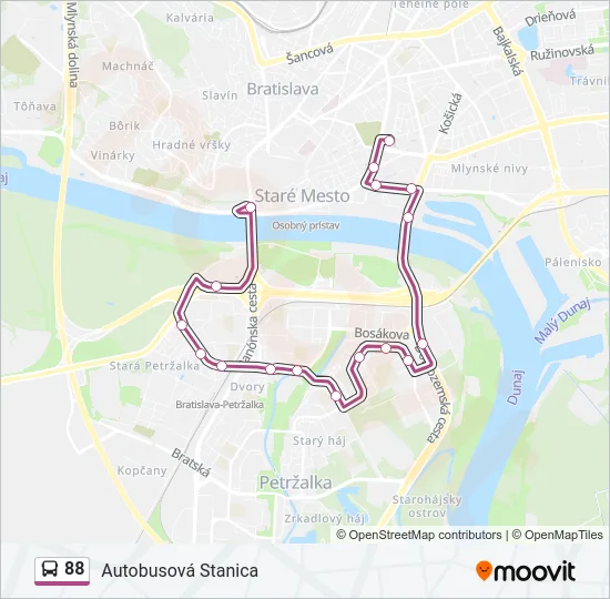 88 Bus Line Map
