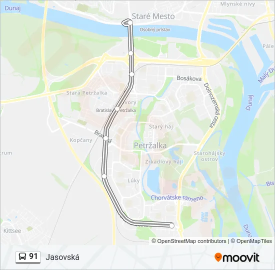 91 Bus Line Map