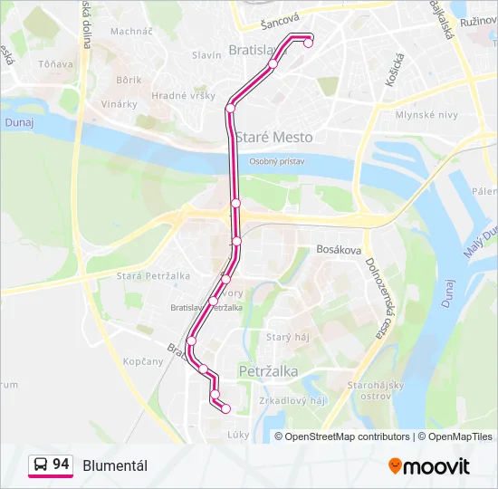 94 Bus Line Map