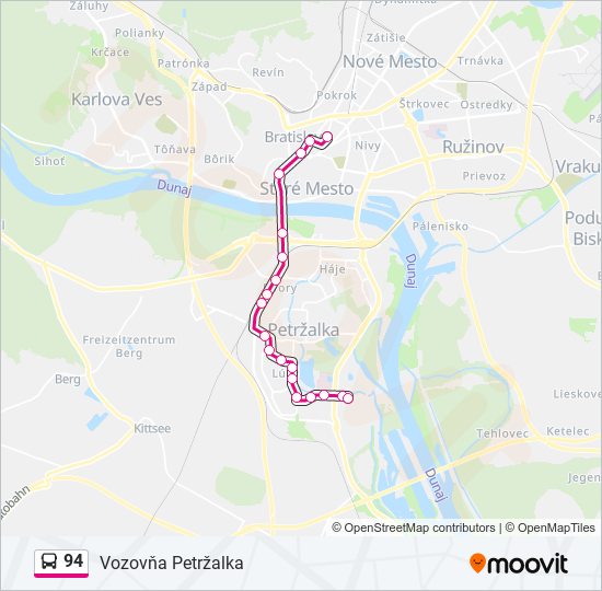 94 bus Line Map