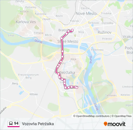 94 Bus Line Map