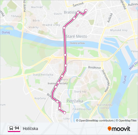 94 bus Line Map