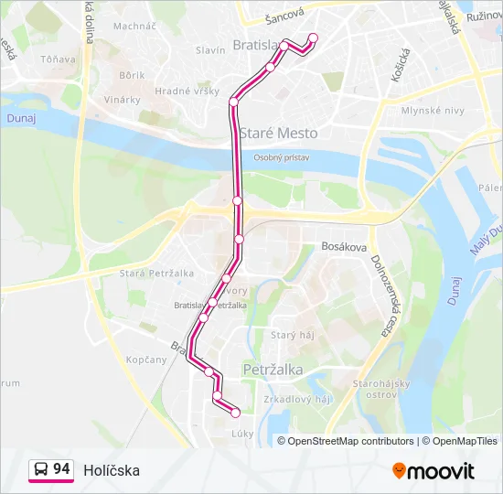 94 Bus Line Map