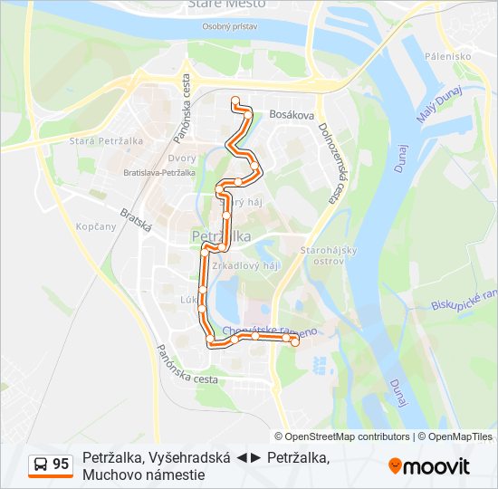 95 bus Line Map