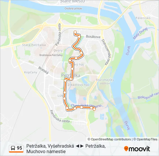 95 Bus Line Map