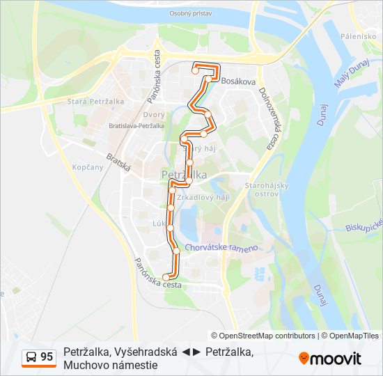 95 bus Line Map