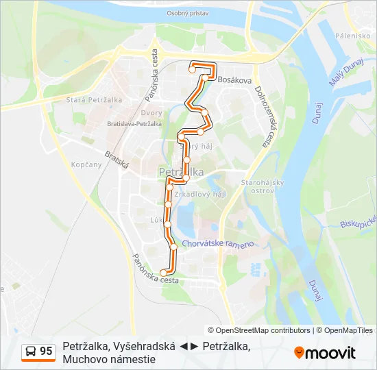 95 Bus Line Map